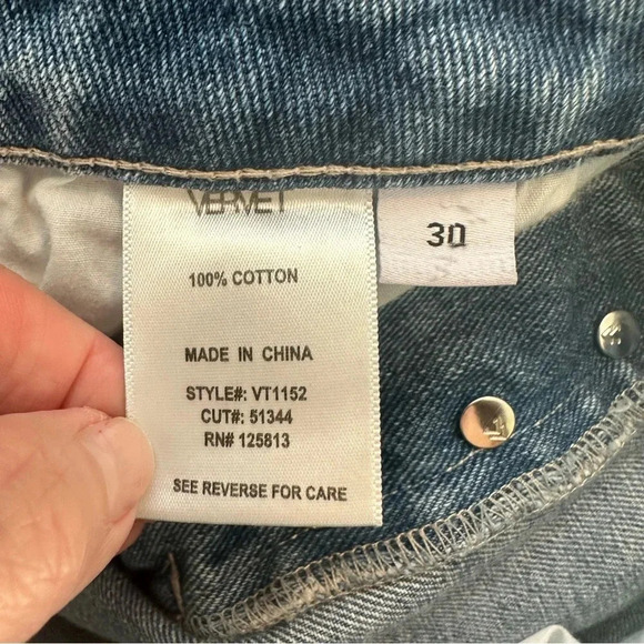 VERVET by Flying Monkey SUPER HIGH RISE DISTRESSED Jeans - Picture 6 of 7